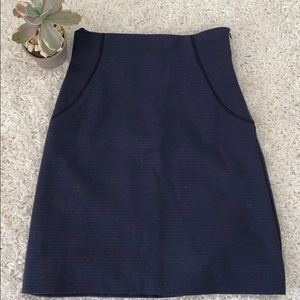 Zac Posen navy skirt with black piping
